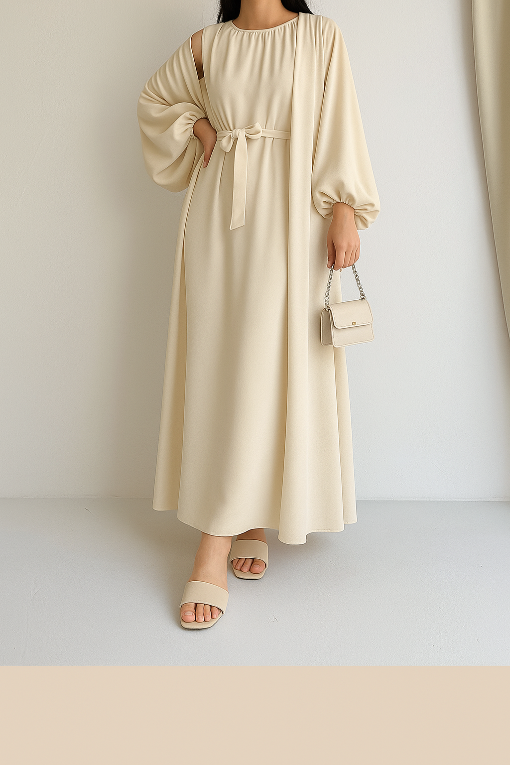 عباية تركية 2 في 1  أناقة تركية بلمسة جزائرية! 🇹🇷👗🔥 - Image 8